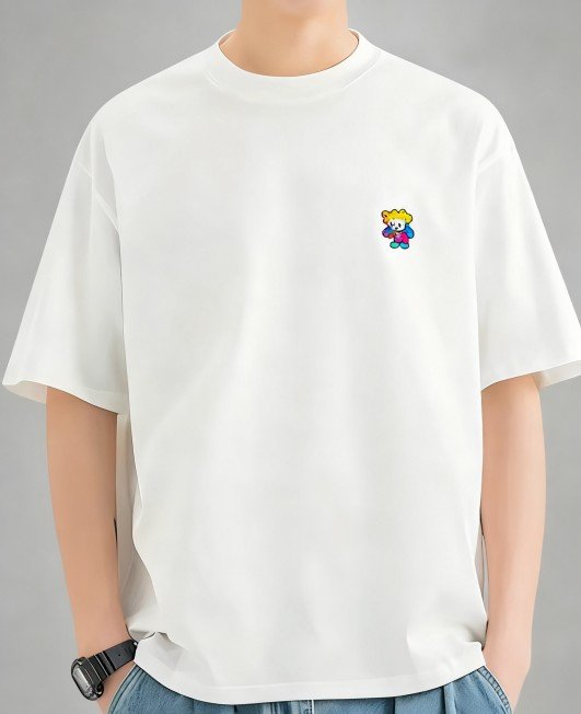 ClassicRound Men's Cotton O-Neck All-Over Pattern Tee