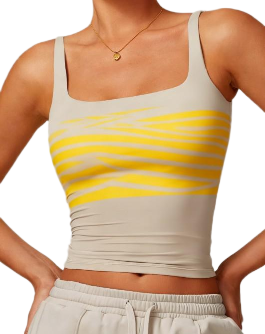 Women's High-Support Crop Sports Top - Moisture-Wicking with Removable Pads